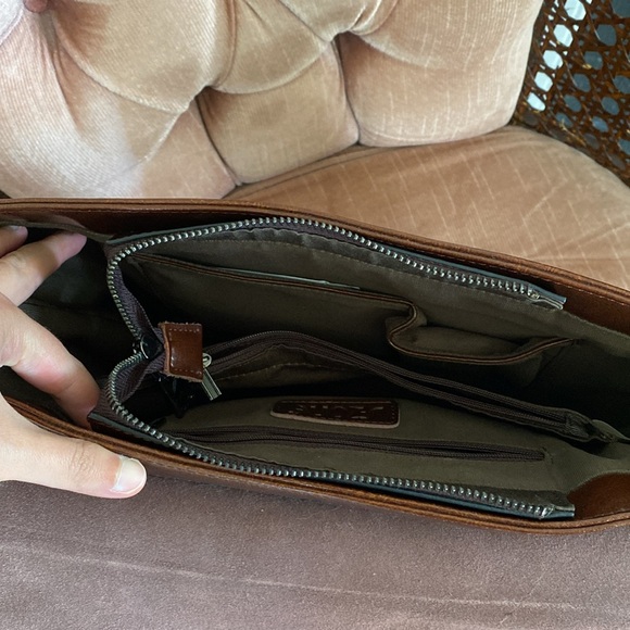 S-ZONE dark brown leather backpack - Picture 7 of 8